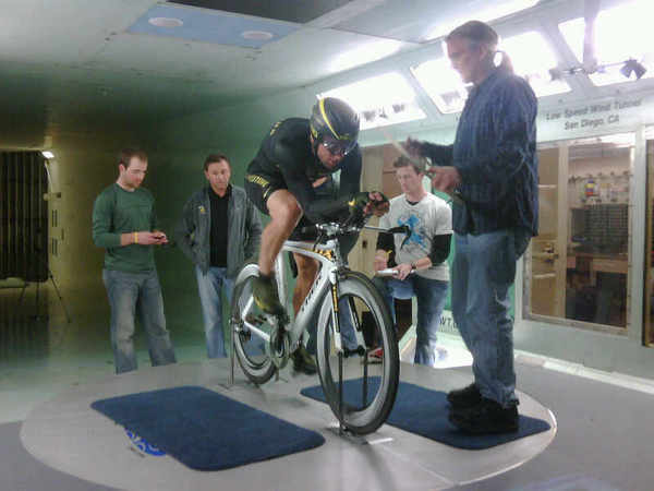 Ben from Trek, Johan, Steve Hed, and I in the tunnel.