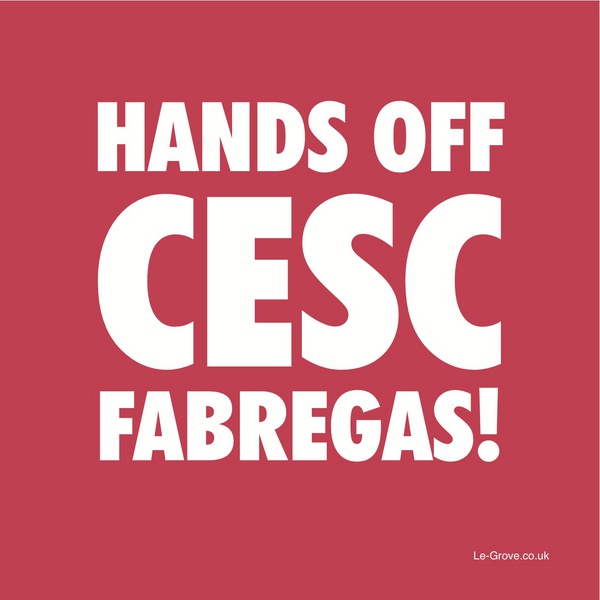 'Hands off Cesc Fabregas!' jpg... get it as your avatar and help spread the word today! #arsenal