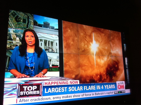 The solar flare on CNN 