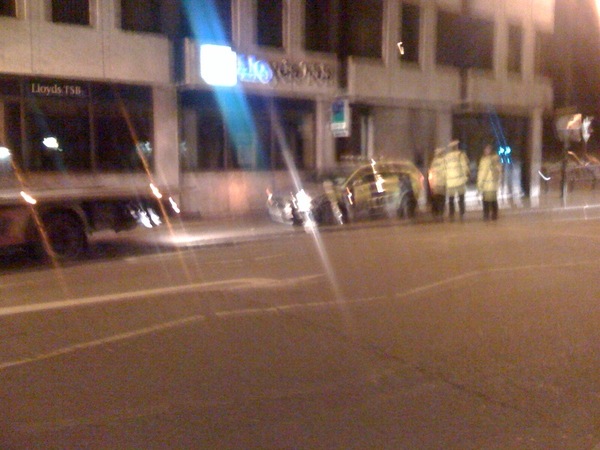 One of 3 police card smashed up on Regent at