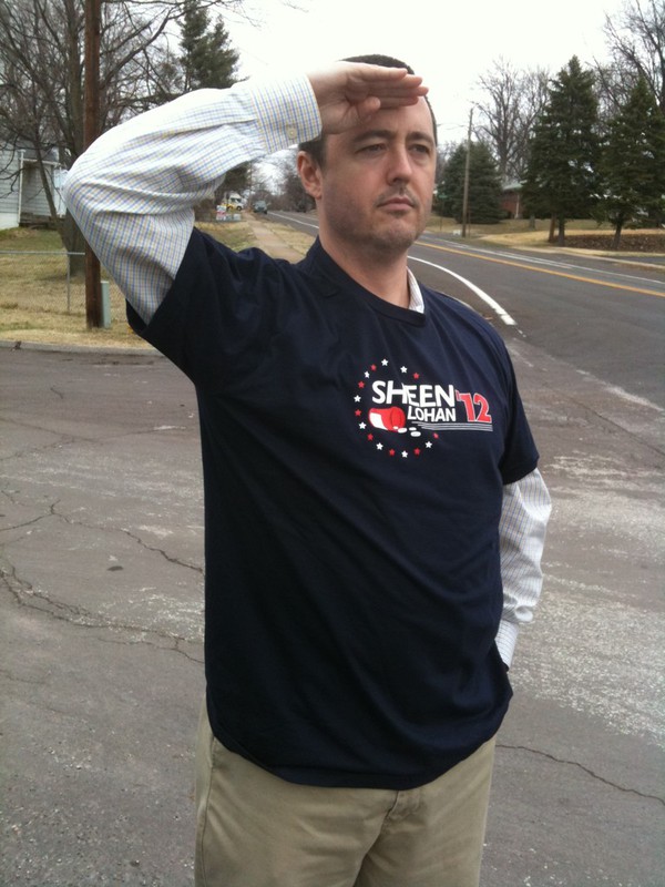 I now have the Sheen/Lohan tees! Shipping tomorrow. PLS RT? (pic attached) 