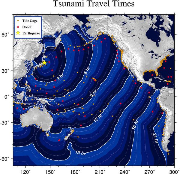 Tsunami Travel Times ---