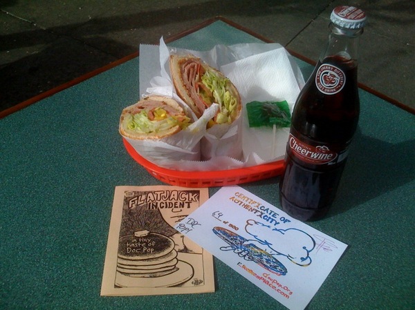 The "Doctor Popular", a limited edition (#64 of 500) art sandwich at Ike's Place.