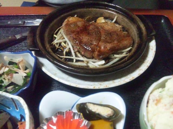 五島福江かねぜんの五島牛ステーキ定食うまいやすい #gotomon  #nagamog