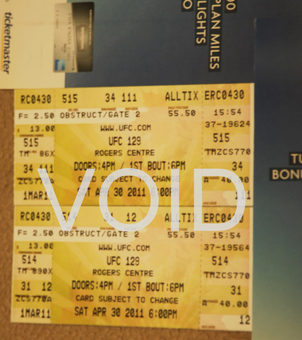 UFC 129 500 level at Rogers CTR April 30th available - Final Apr 15 .. Daniel .. Toronto, CANADA http://bit.ly/UFCdaniel