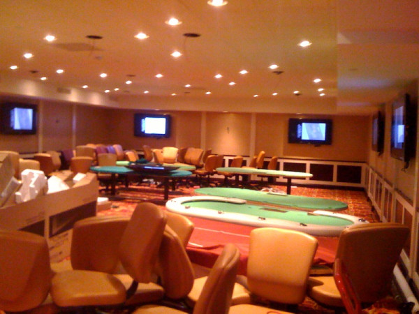 Future poker room - opens Friday...