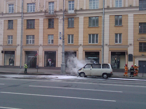 У Мінску згарэла маршрутка... #minsk
