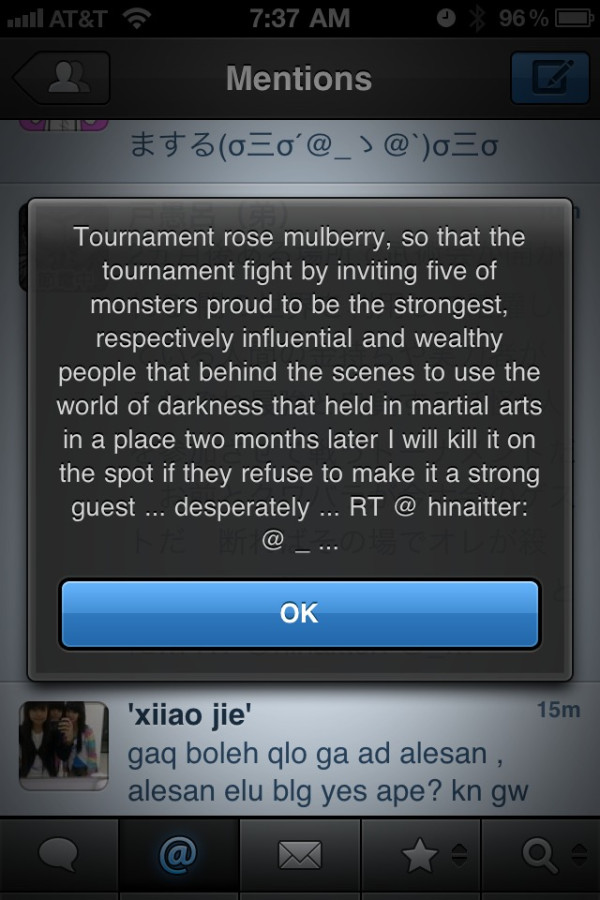 Chinese people kind of cheat at Twitter: 