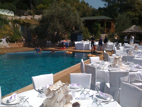 Seating preparations in place.