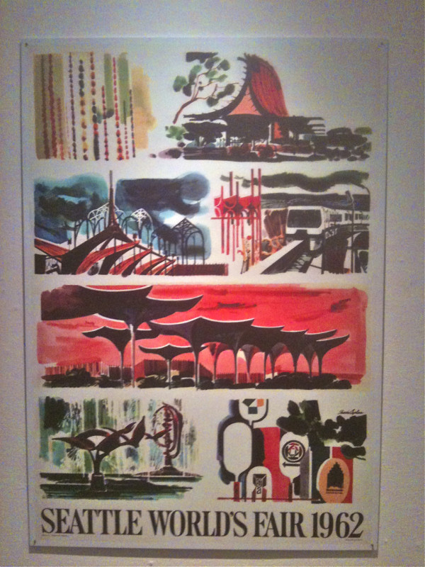 1962 World's Fair poster exhibit continues in the Harrison Street Gallery 9am - 9pm
