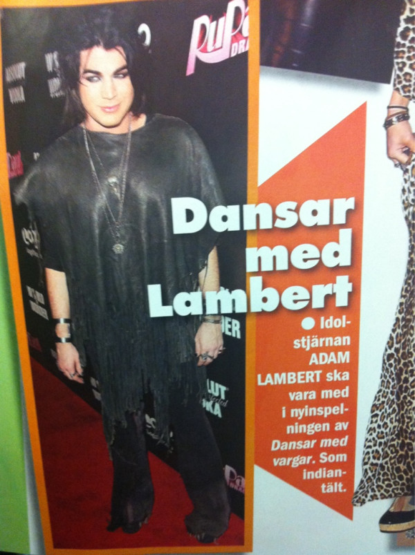 Adam Lambert in Swedish magazine Hänt Bild, nr 10, 2011. 
