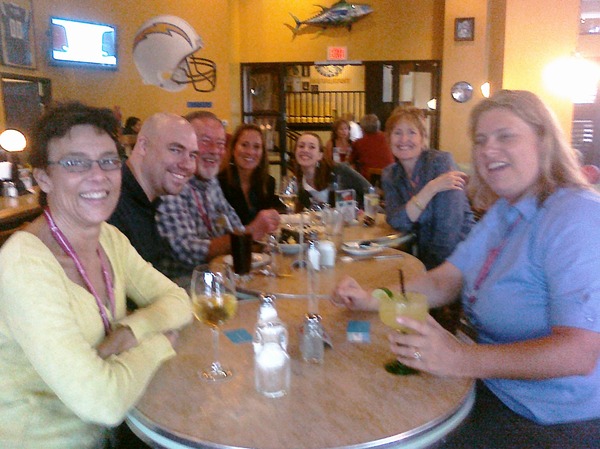 The first arrivals at the San Diego tweetup. #CSBC