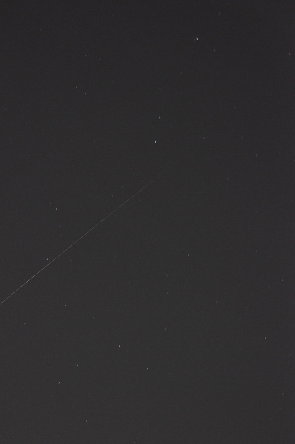 ALOS通過PASS（2011年5月14日 21：38～）撮ったよ～ Nikon D90 ｆ/5.6 1秒 焦点距離50mm ISO-3200 36枚コンポジット #ALOS #JAXA #Daichi 