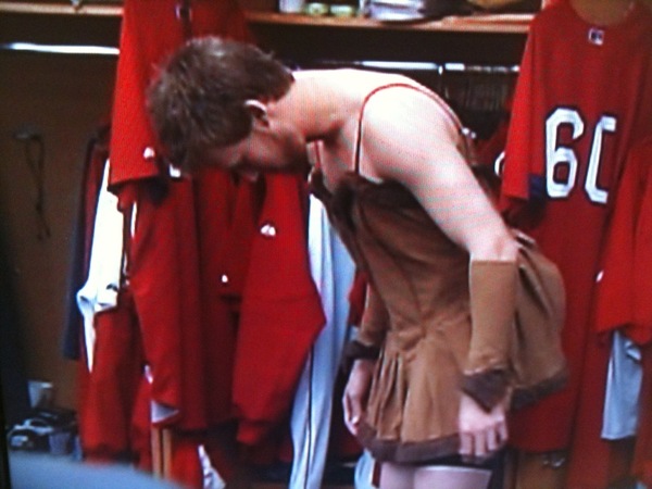 Daniel bard on #redsox rookie dress up night #MLB