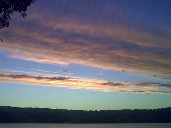 Absolutely gaping at sunset over Brisbane Water, pic is only a sampling of how great it is..