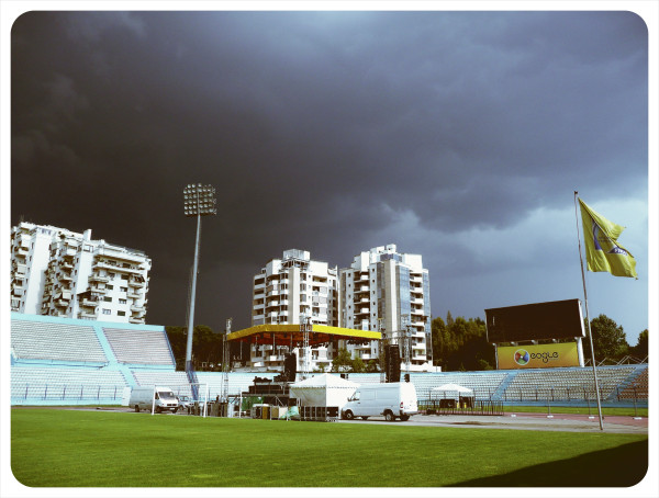 Albania stage...... Sound check........ In the storm.