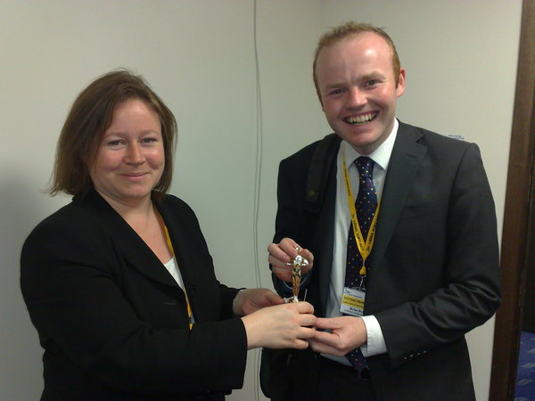 Cllr Brian Robson presented with his BOTY by @helenduffett