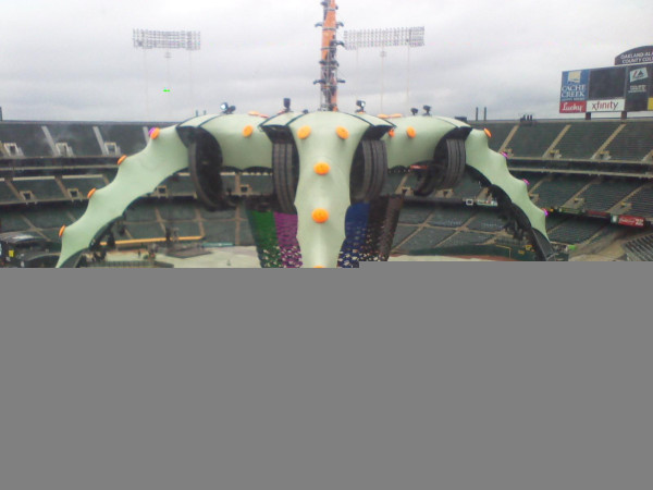 According Moonalice legend, this is what @u2com stage looked like during set up yesterday.  We play at 7pm! @atu2