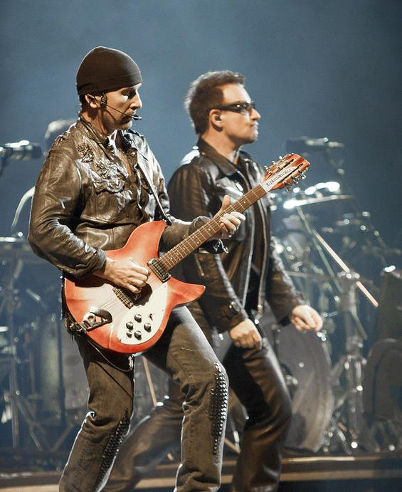 Bono and Edge in #U2360OAK via @U2_NT photo album
