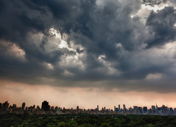 Storm clouds as they rolled in over Central Park this evening. #NYC