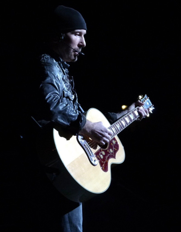 The Edge during "Stay" at #U2360OAK. @atu2 