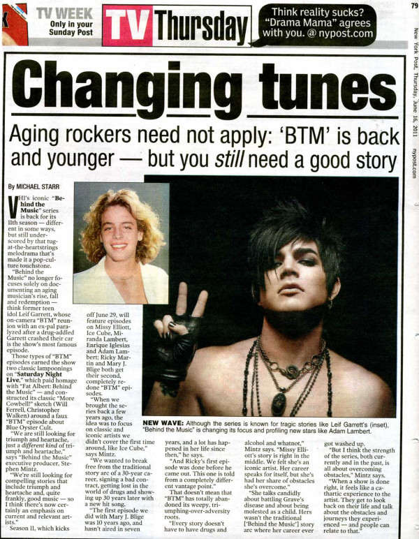 @adamlambert  @Adamquotedaily An Article about Adam in My NY Newspaper about #BTM
