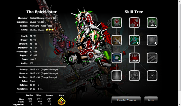 Tactical Mercenary Skill tree. (This isn't my char btw)