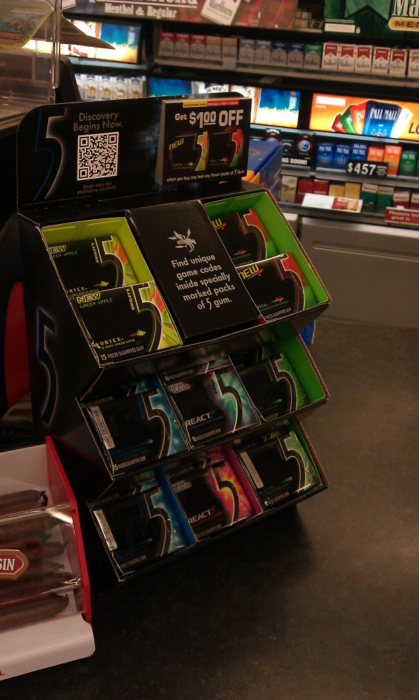 Just for reference, the 5Gum display #missionicefly