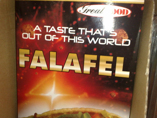 Extra-terrestrial chick-pea based snack.