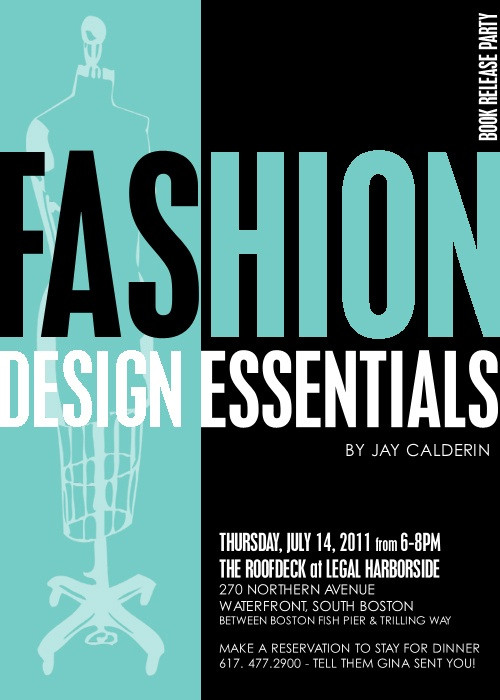 BOOK RELEASE PARTY for 'Fashion Design Essentials' at Legal Harborside this Thursday! http://on.fb.me/qE9yP0