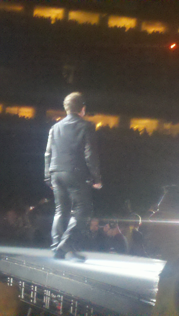 I'm sore and exhausted and have to work today, but I have Bono's behind in my phone so, worth it! #u2360phl