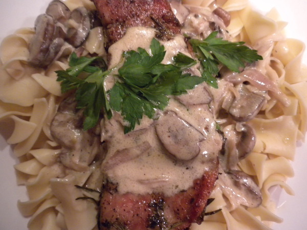 Tyler Florence`s recipe for the Ultimate Beef Stroganoff, it was Devine!!