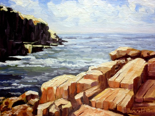 Daily Painting #4, Oct 8th. 6X8 oil Maine Coast