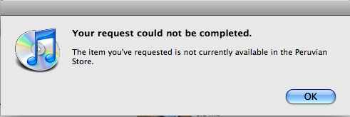 why Adobe's Photoshop.com iPhone app its now avalible for Peruvian Store? or Its an iTunes Problem? Anyone have the answer.