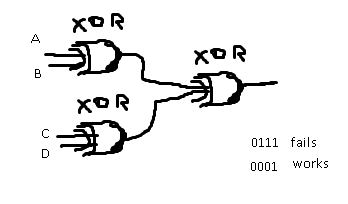 What can I use instead of this circuit to detect only 1 input on 4 possible
