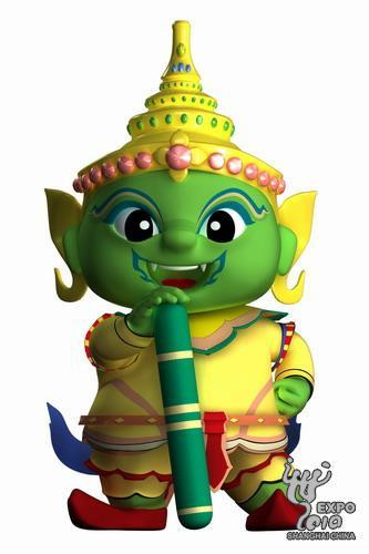Thailand has unveiled its Expo 2010 pavilion mascot "Tai" - a cute, friendly and cheerful child-giant.