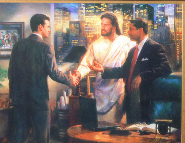 Jesus closes the deal but bank regulators close Riverside Community Bank in Otsego MN: This painting hung in bank: