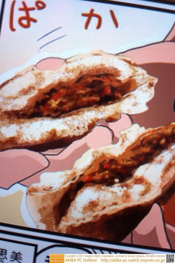 今週掲載予定の「アキバでごはん食べたいな（まんが）」の一コマ その2。