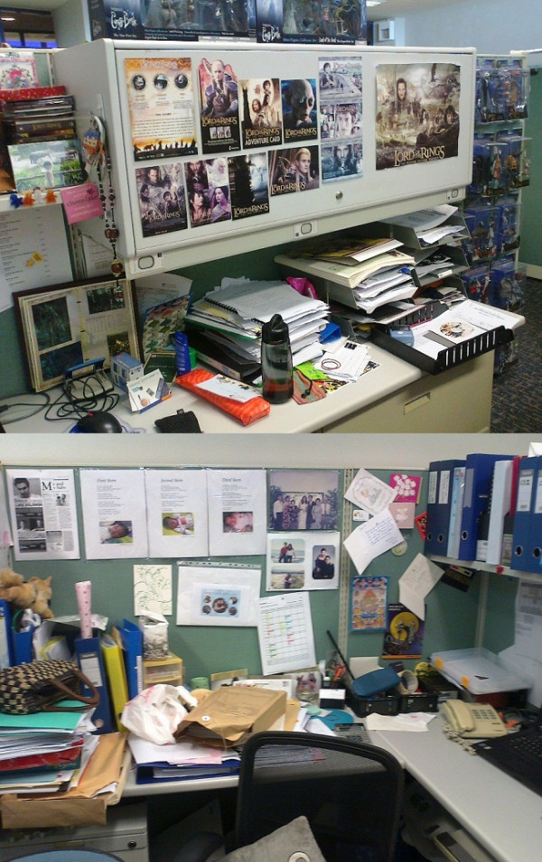 I've to seriously clear my work station! Even I can't work in this mess!