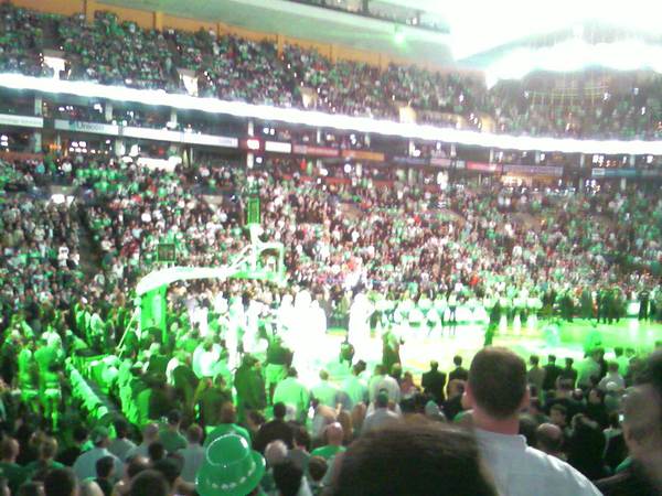 Holy shit. At the Celtics game!
