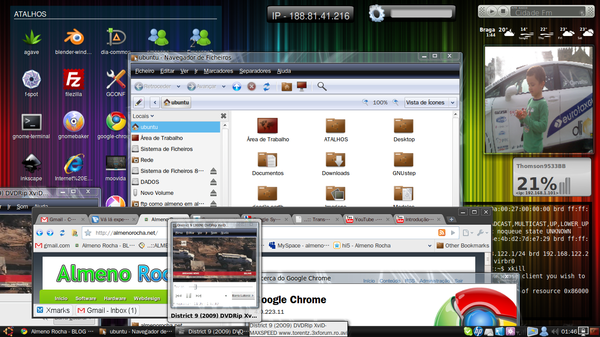 Ubuntu Karmic Koala - O meu desktop