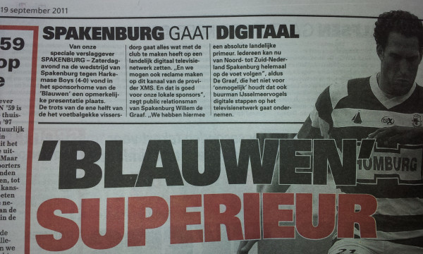 #svsTV haalt de sportpagina van de Telegraaf