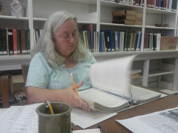 Mom (@rubyacraft) doing #genealogy research at the Edgefield gen society