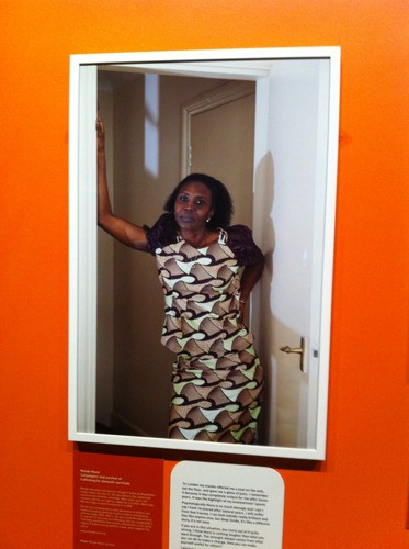 After 8.30 I'll meet Mende Nazer a survivor of trafficking &amp; modern slavery her photo is here at Museum of London.