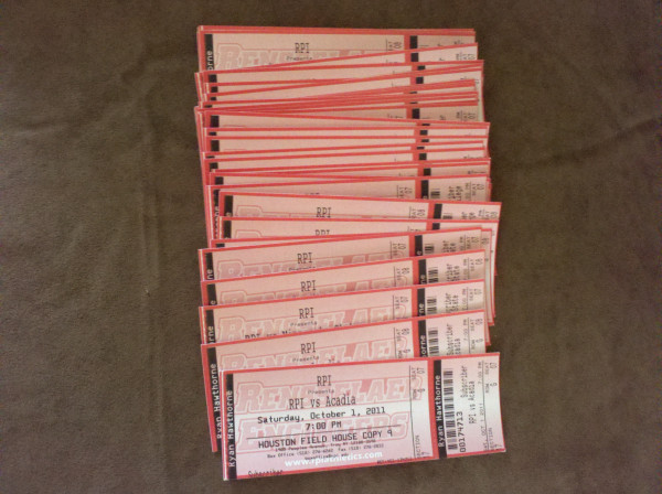 Nine days left 'till #RPIHockey! Season tickets showed up today