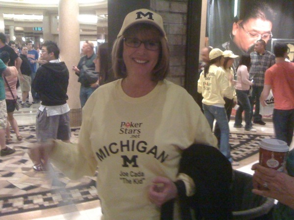 Joe cada, the 22y/o who could be the youngest to win the #wsop, has a fan section too: