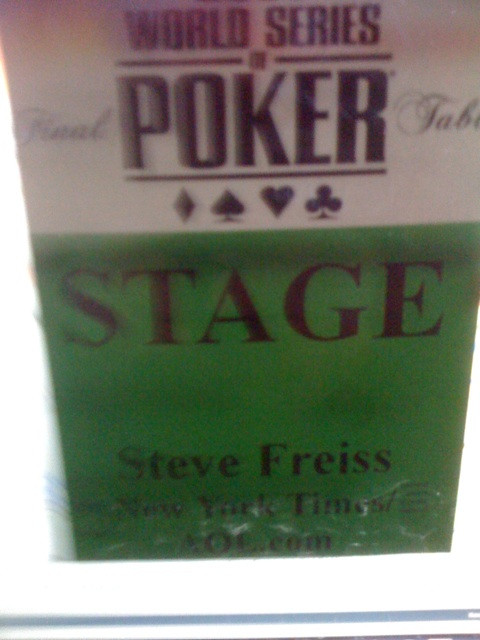 Look who has a stage pass to watch from the very best seat in house at #wsop