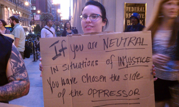 Another really great protest sign from #occupychi. #ows