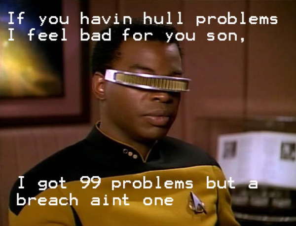 @levarburton Geordie has 99 problems...