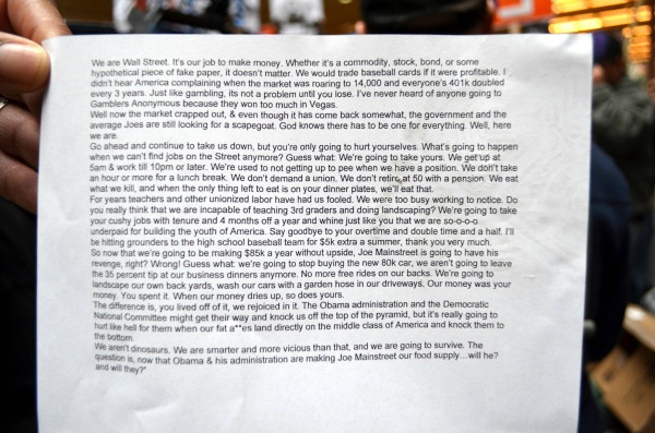 @adamsbaldwin Adam, check this flier that was dropped from a wall street office building in chicago on the OWS morons!